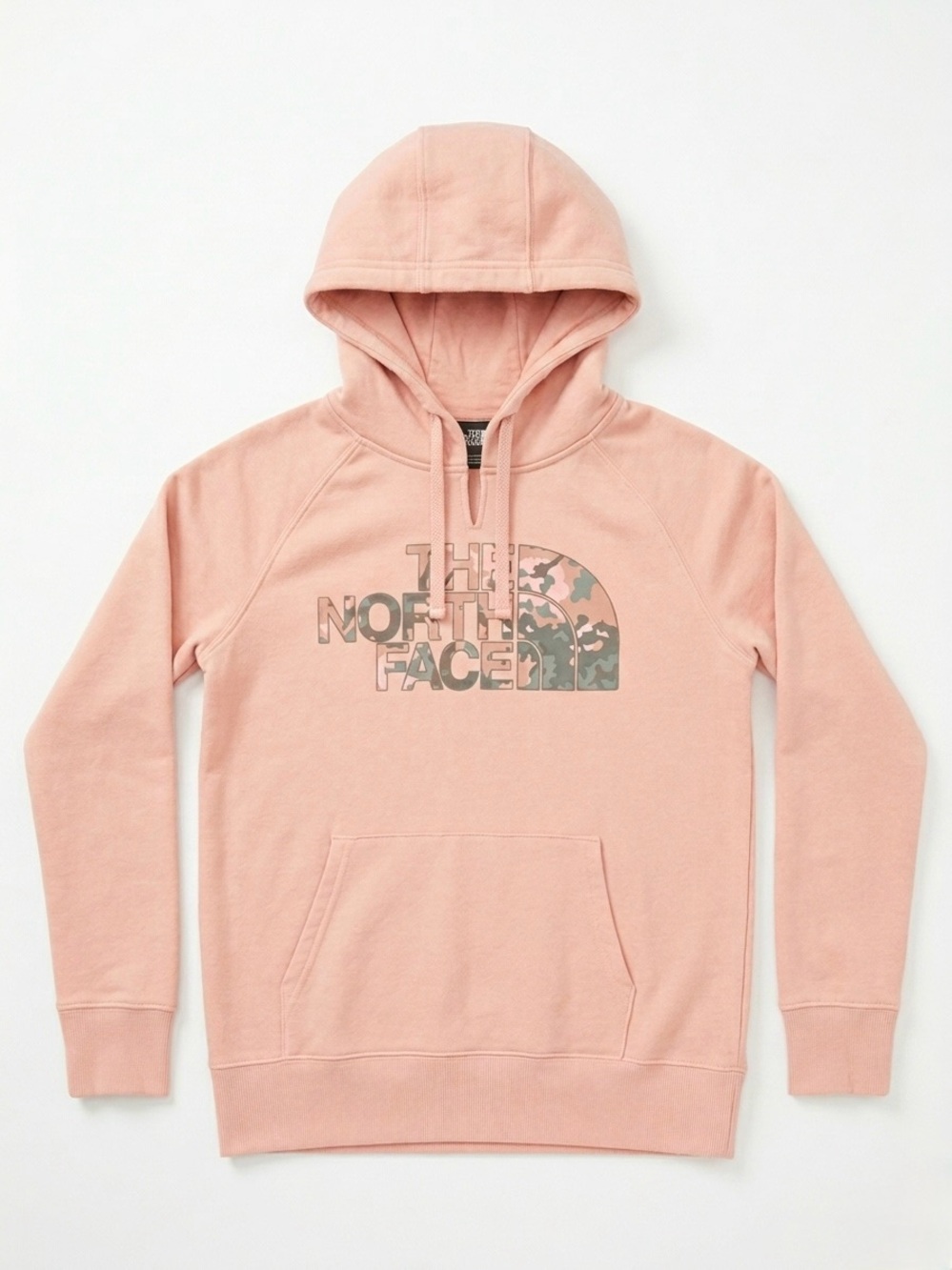 ✨3 for $15✨ The North Face Peach Pink Camo Logo Hoodie Sweatshirt Women's Small
